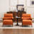 Mid Century Upholstered Arm Accent Chair with Solid Wood Legs-1924109840