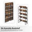 Très grande bibliothèque à 5 niveaux, bibliothèque industrielle pliable ouverte, sans assemblage-1337715212