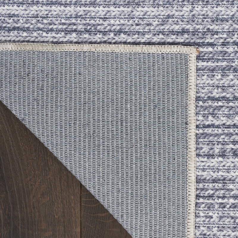Clie Machine Washable Poly-cotton  Area Rug with Non-Slip Backing, Rectangle 3' x 5'