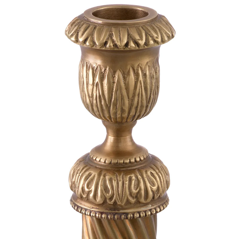 Bougeoir de table en laiton H 9,45 po The Met x Eichholtz