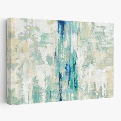 Underwater Reflections - Abstract Beige Blue Green
