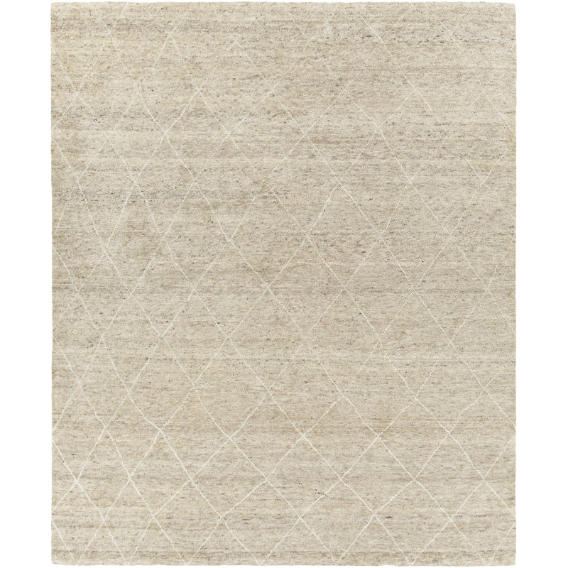 Tapis taupe noué à la main SAMPLE-Grishaw