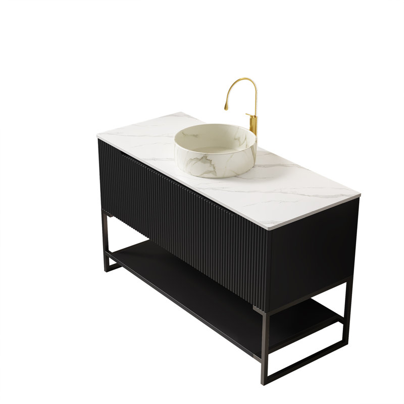 Meuble-lavabo et lavabo de salle de bain, Black