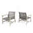 Wood + Wicker Club Chair (Set Of 2)-2008338854