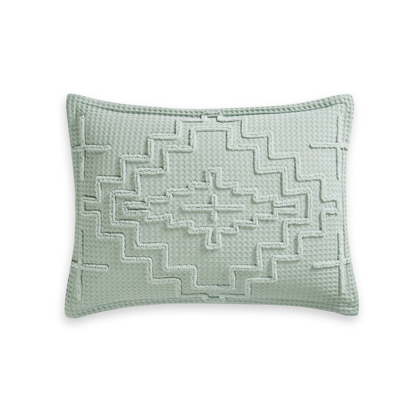 Kiva Steps Comforter Set Sky Gray Queen, Queen Comforter + 2 Shams, Green
