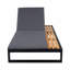 Chaise longue en fer avec coussin pour patio