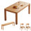 Timaree 5 - Person Solid Wood Top Four Leg Base Dining Set