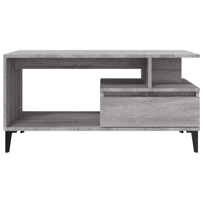 Klarity Four Leg Coffee Table with Storage, Grey