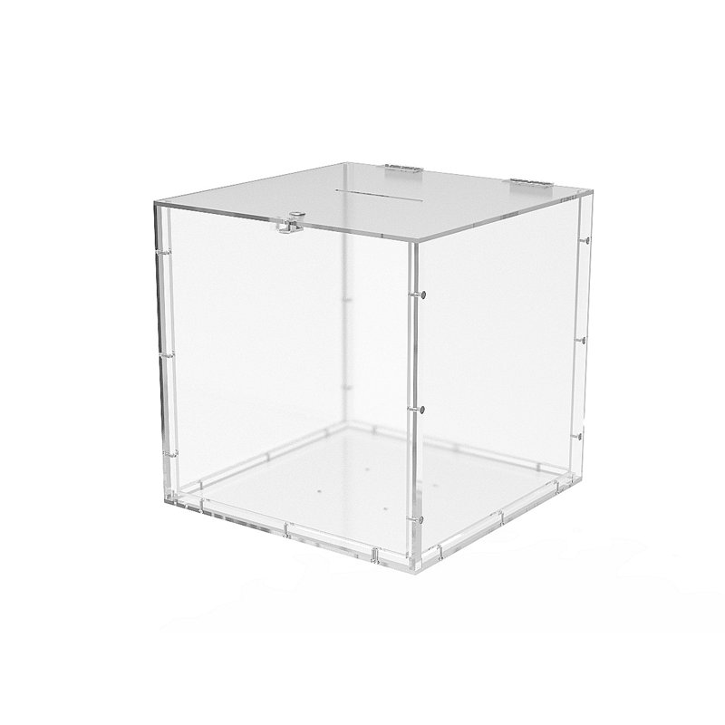 Fixturedisplays® 15X15x15" Clear Plexiglass Large Tithing Box Offering Box Ballot Box 14316-BOX