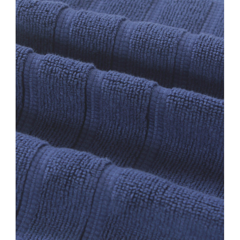 Ensemble de serviettes en coton 18 pièces Bibb Home Zero Twist (9 couleurs disponibles), Bleu foncé