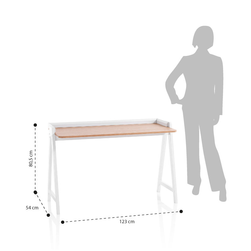 York Writing Desk, White