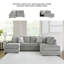 Canapé modulaire à méridienne rembourré 2 pièces Soma-90630138