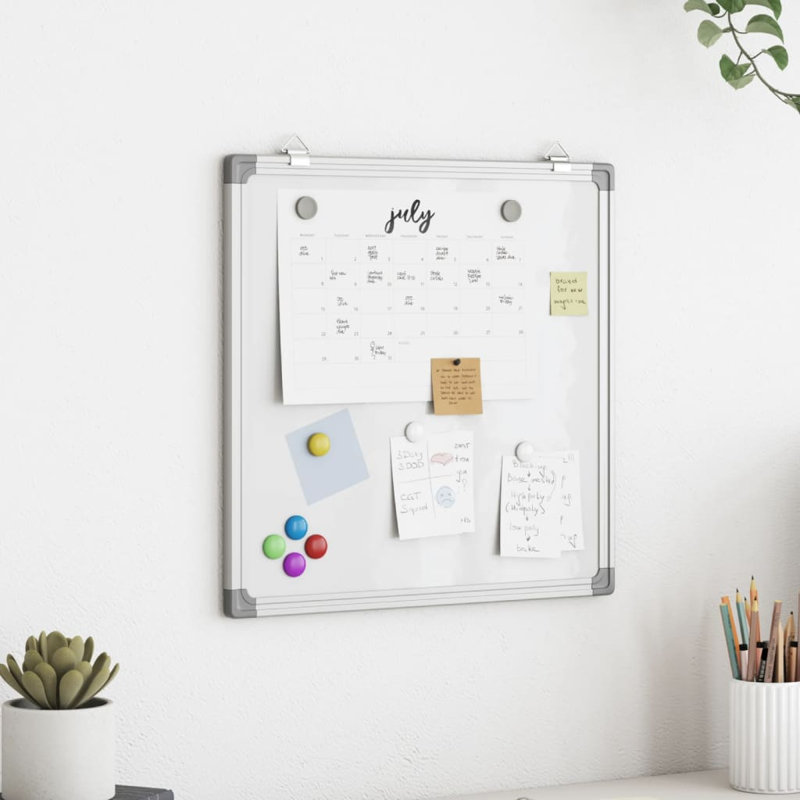  Magnetic Whiteboard 1.7 Cm Aluminium, 60 cm x 60cm x 1.7cm