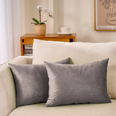 Set Of 2 Throw Pillow Velvet Cushion Covers