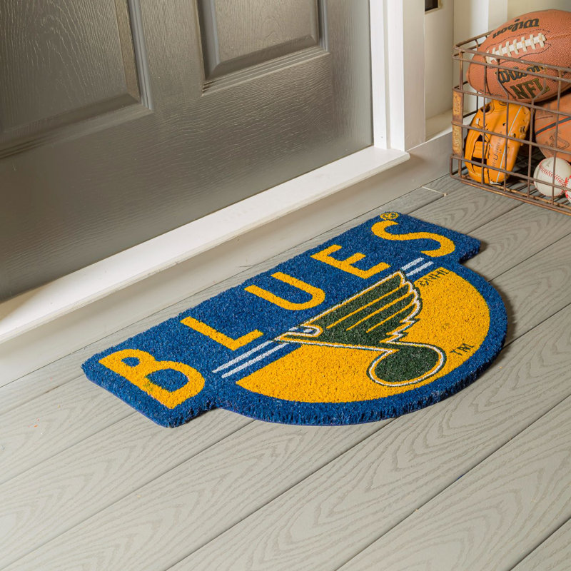 NFL Shaped Coir Outdoor Welcome Mat, Blues