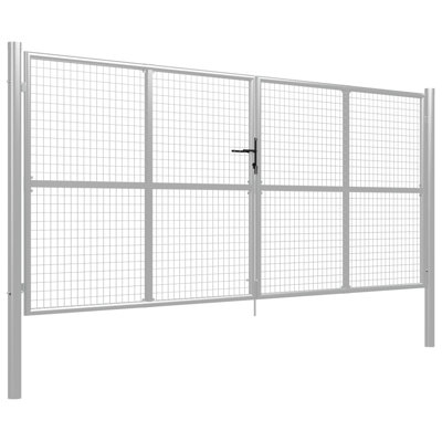 Addario 200cm H x 415cm W Silver Metal Gate