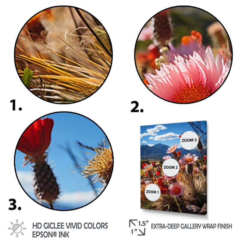 «Australie Stirling Ranges Wildflowers II», reproduction sur toile, H 44 po x l 34 po x P 1,5 po, Cadre photo noir