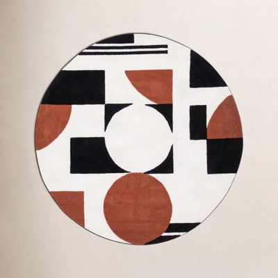 Antoni Handmade Wool Ivory/Black/Brown Rug