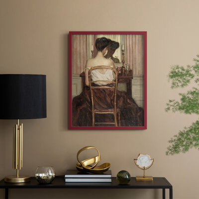 Reproduction encadrée vintage en bois massif Lxxiii