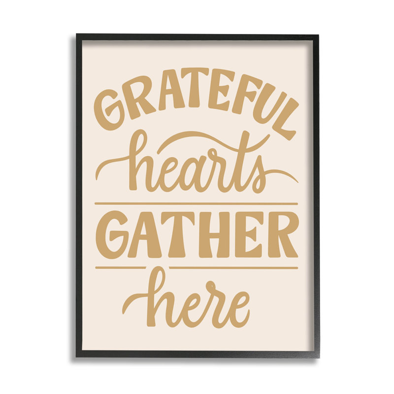 Grateful Hearts Gather Here at-199, Giclée encadrée noir minuit, H 14 po x l 11 po x P 1,5 po
