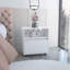 Table de chevet Austin, table de bout, roulettes de table d'appoint, tiroir simple-2046650742