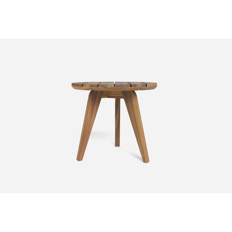 Manzanillo Outdoor Round Teak Side Table
