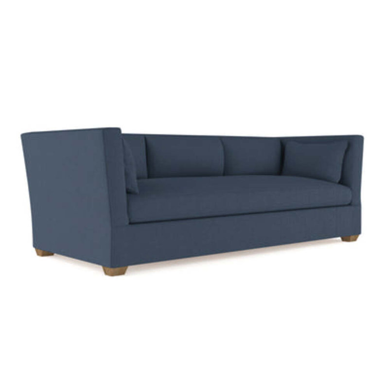 Rivington Flare Square Track-Arm Sofa, 31" H x 96" W x 37" D, Plush Velvet Blush, Weathered