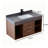 40" Modern Floating Single Bathroom Vanity Set with Sintered Stone Top and Undermount Ceramic Sink