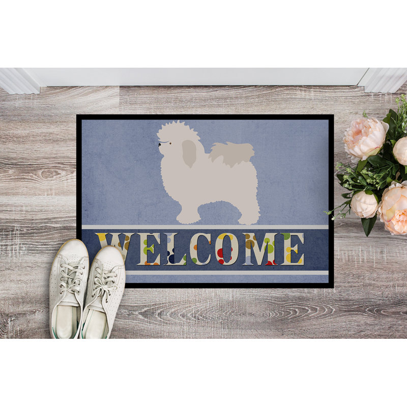 Tapis de porte pour l’extérieur antidérapant bolognese welcome, Rectangle 2 pi x 3 pi