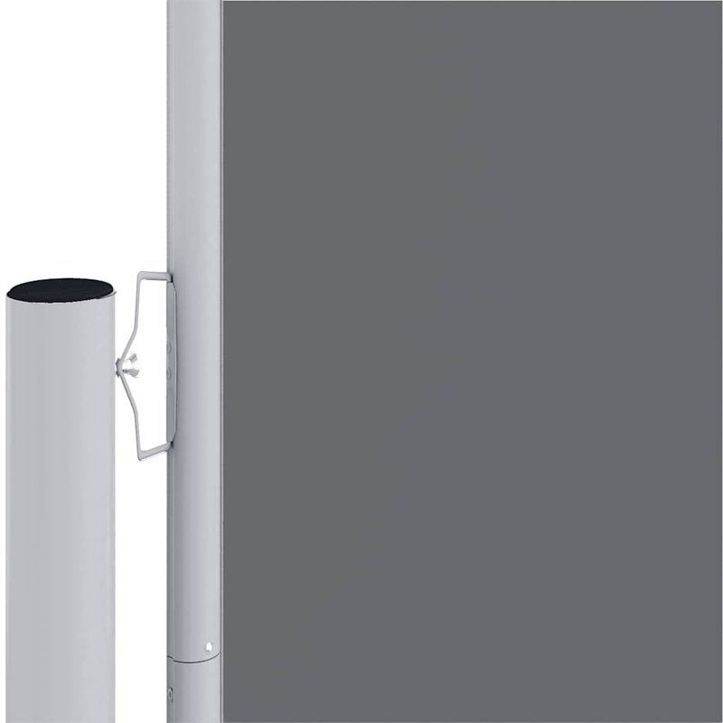 Paravent rétractable avec auvent pliant, Anthracite, H 63 po x l 472,4 po