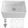 Oslo 23.8" L x 16" W Ceramic Farmhouse Kitchen Sink with Basket Strainer and Bottom Grid