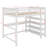 Full Size Loft Bed With Shelves And Desk-837635029
