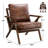 Salma 29.5" Wide Mid Century Upholstered Accent Chair With Solid Wood Frame