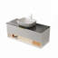 Meuble-lavabo autoportant de 24 po avec lavabo, tiroirs et tablettes en céramique, idéal pour les petites salles de bain et le design moderne