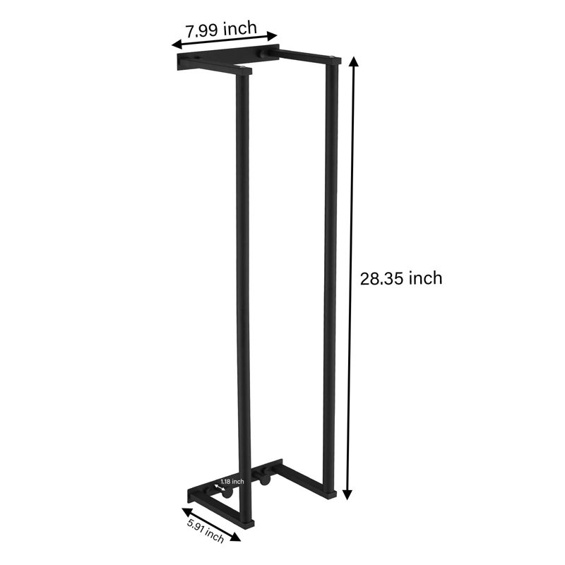 Porte-serviettes de salle de bain mural pour serviettes roulées, Matte Black