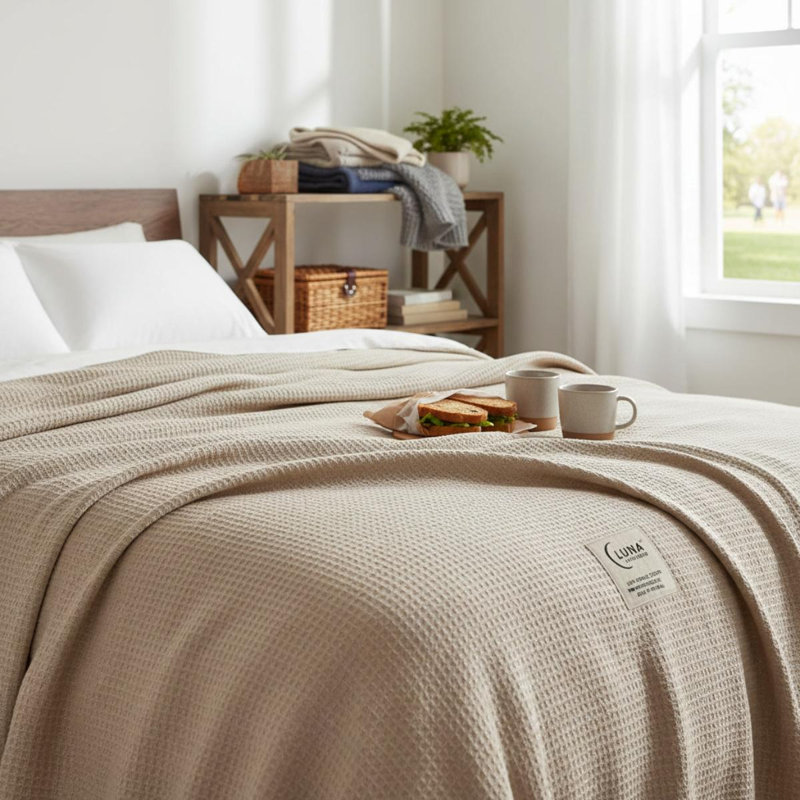 Couverture, 108" L x 90" W, khaki