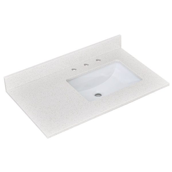 Pdpbath 36'' Quartz Single Bathroom Vanity Top with Sink | Wayfair