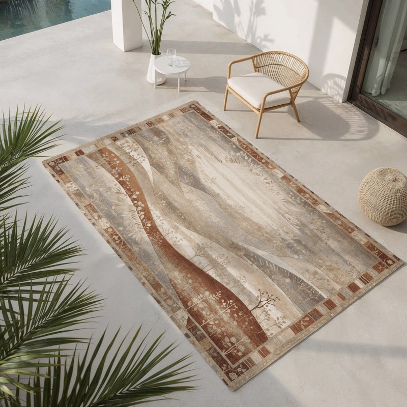 Tapis intérieur et extérieur Amber Horizon, Rectangle 3' x 5'