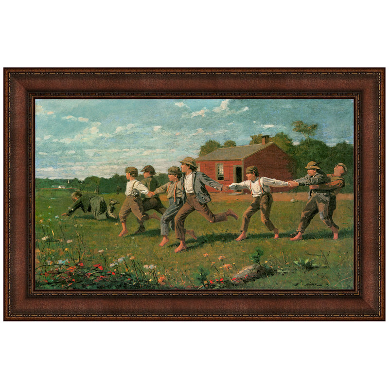 Snap The Whip, 1872 Print by Winslow Homer, 31" H x 47.5" W x 1.25" D