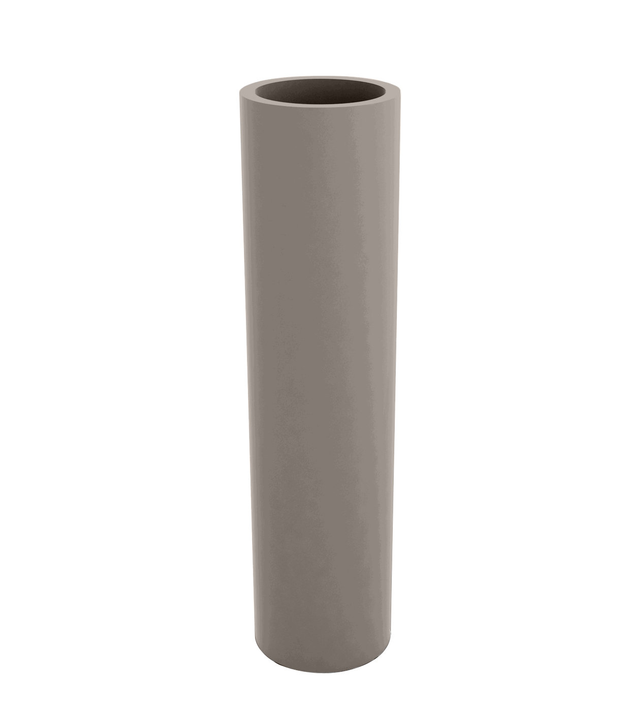 Cilindro Pot Planter, 31.5" H x 7.75" W x 7.75" D, Taupe