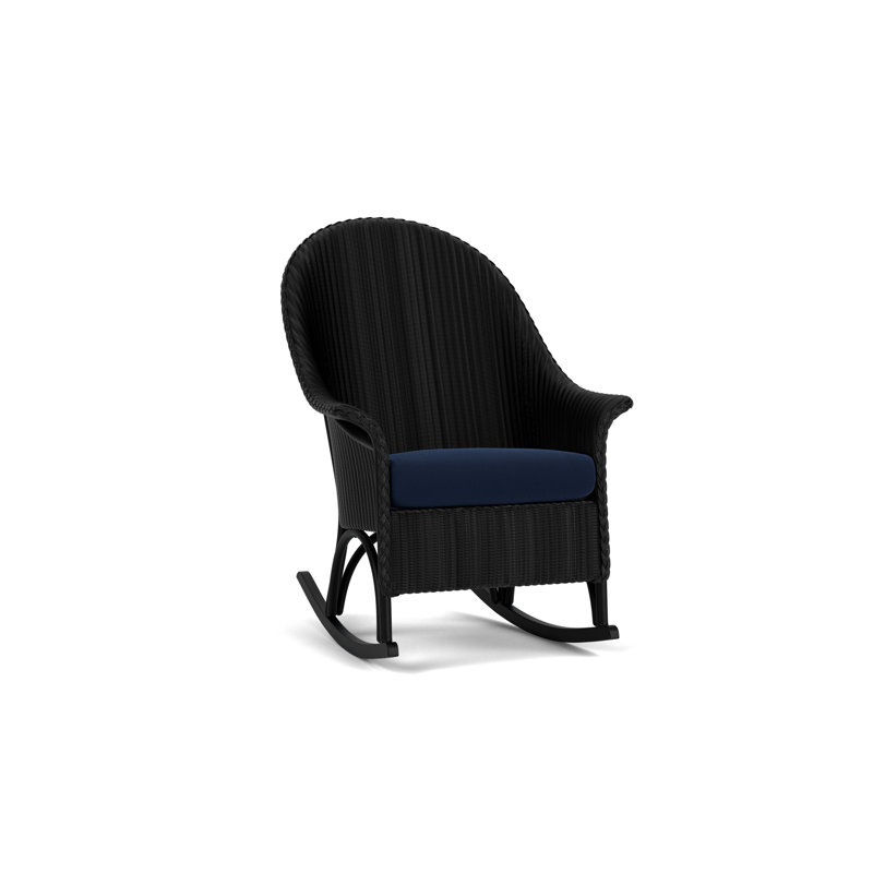 Loom Outdoor Rocker Chair, Decorline Navy, Ebony