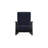Leeward Marine Grade Polymer Deep Seating Cushion Arm Chair with Hidden Motion-98358920-98358914