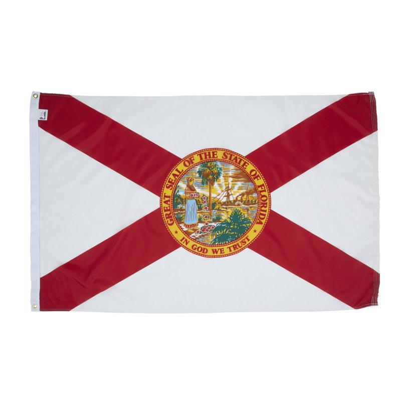 Drapeau de maison State, Floride, Nylon, 48 po x 72 po