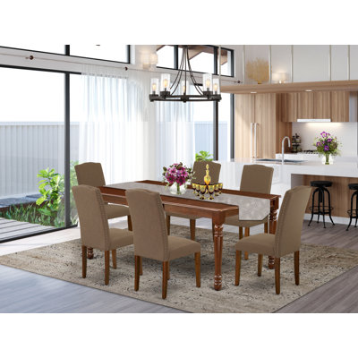 Berton Solid Wood Rubberwood Dining Set by Darby Home Co
