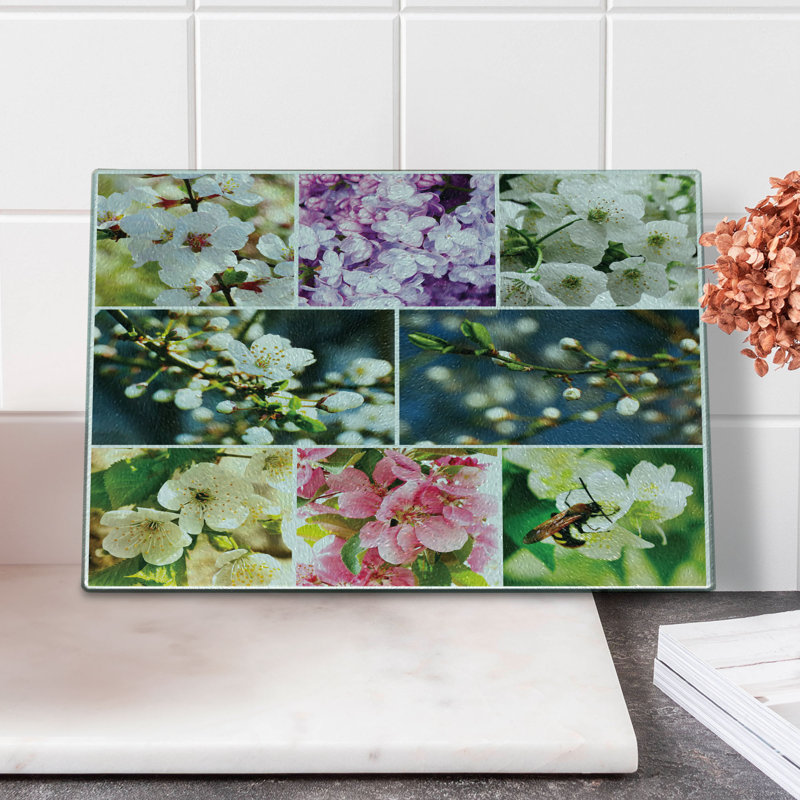 Multicolore planche à découper en verre trempé Ambesonne