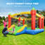 Château gonflable extra large de 4,67 m x 3,66 m pour enfants avec glissade large, panier de basketball, jeu de lancer de cibles et souffleur de 750 W, capacité de 272 kg