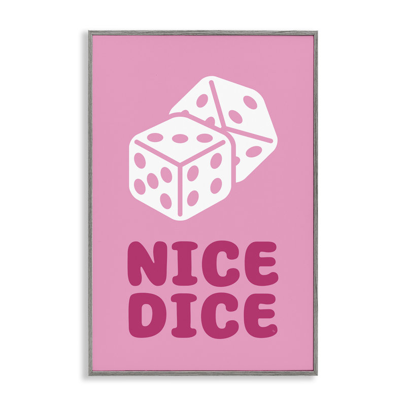 «Nice Dice», art de la giclée encadrée par Martina Pavlova, Estampe numérique Farmhouse, H 30 po x l 20 po