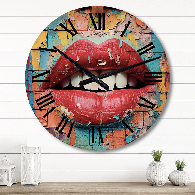 Horloge murale Graffiti Lips, Grand