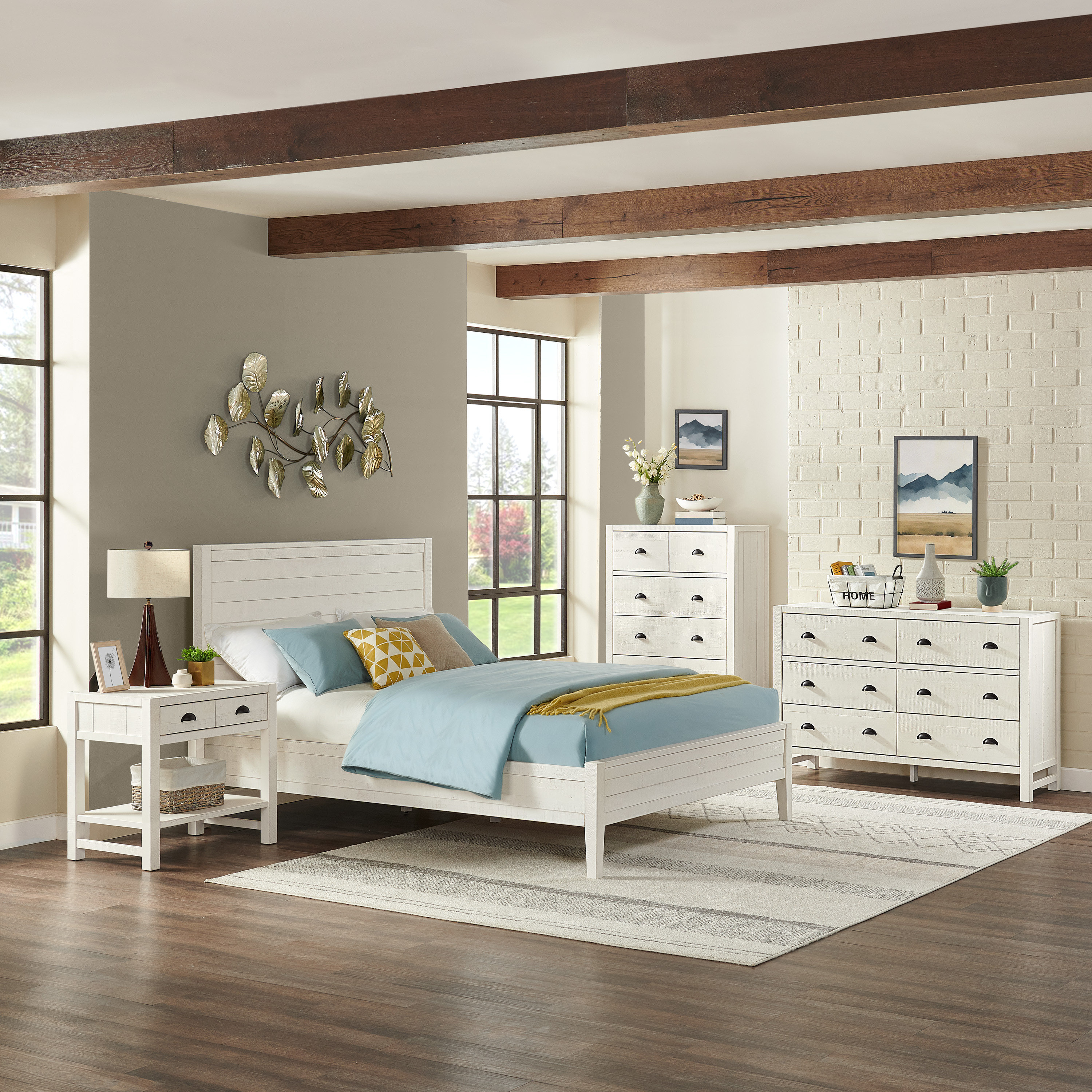 Laurel Foundry Modern Farmhouse Withyditch Wood Bedroom Set With