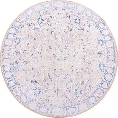 Tapis traditionnel bleu clair Mcclamma
